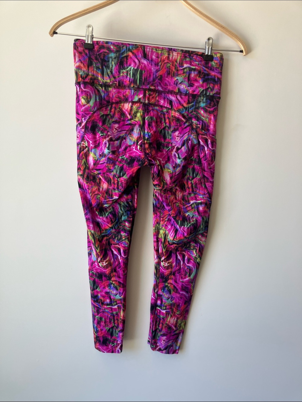 LULULEMON Fast Free HR Crop 23” Leggings “Hyper Flow Pink” Women’s Size 8 EUC - Picture 4 of 7